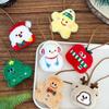 Cute Cartoon Christmas Plush Doll Pendant Christmas Tree Santa Claus Can Write Name Prevent Loss Pendant Decoration Gifts