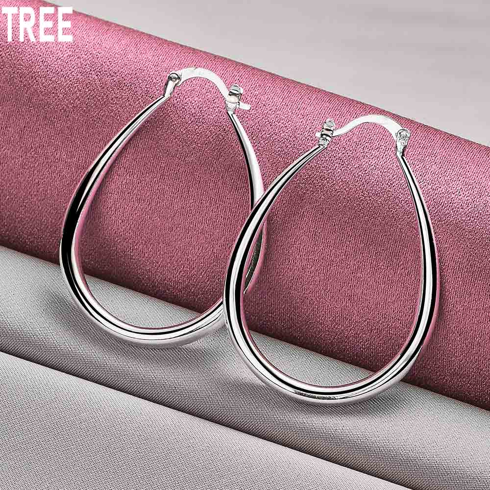 925 Srebrne kolczyki w kształcie litery U Modna biżuteria ślubna