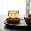 Handgefertigte bleifreie Kristall-Teetasse 60ml, Premium handgeblasene drehbare Glas-Meistertasse für Kung Fu Tee