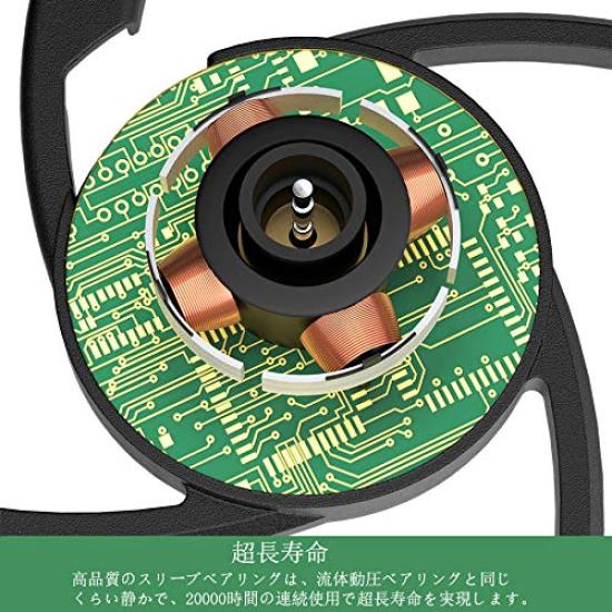 Novonest PC Case Fans, 120mm, Quiet, High Performance, 3-Pin Connector, Slim Design, 5 Fans per Set, All Black [NK12BK3-5]