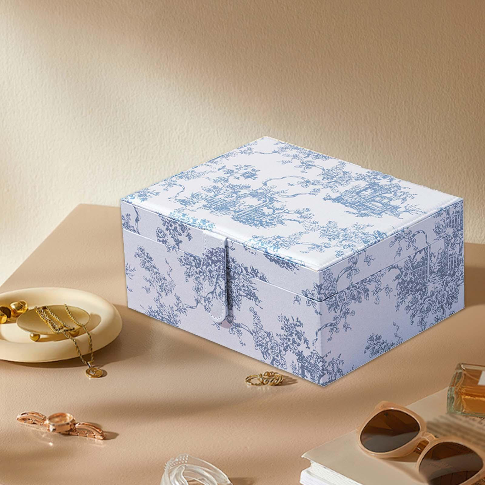 

Jewelry Storage Box Holder Organizer Charm Multifunctional Portable Desk Decoration