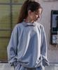 Gallex Women'S Collared String Sweatshirt Melange Grey Ga4711 Gr