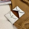 2025 New Style Real Leather Card Bag Womens Contrast Color Card Holder EP Lanyard Buckle Cross-Border Card Bag Zero Wallet Coin Purse