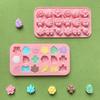 18 Hole Leaf, Flower Shaped DIY Non Stick Silicone Mold for Gummies, Chocolates, Candies
