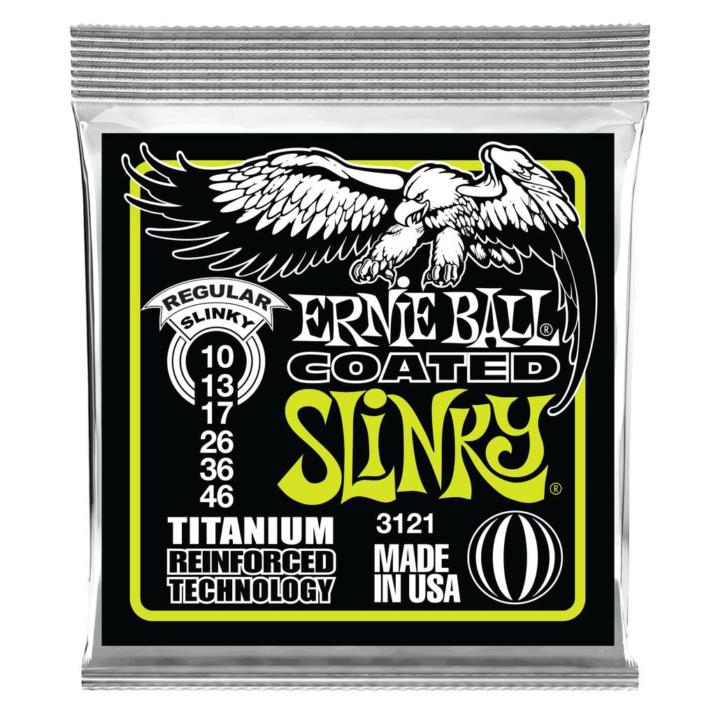 Ernie Ball 3121 Electric Guitar Strings Coated Regular Slinky [Authentic] (10-46)