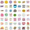 50 Inspirational Graffiti Text Stickers - Waterproof & Creative for Water Bottles, Luggage