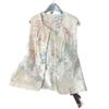 Zen embroidered vest vest early spring new retro vest stacked top