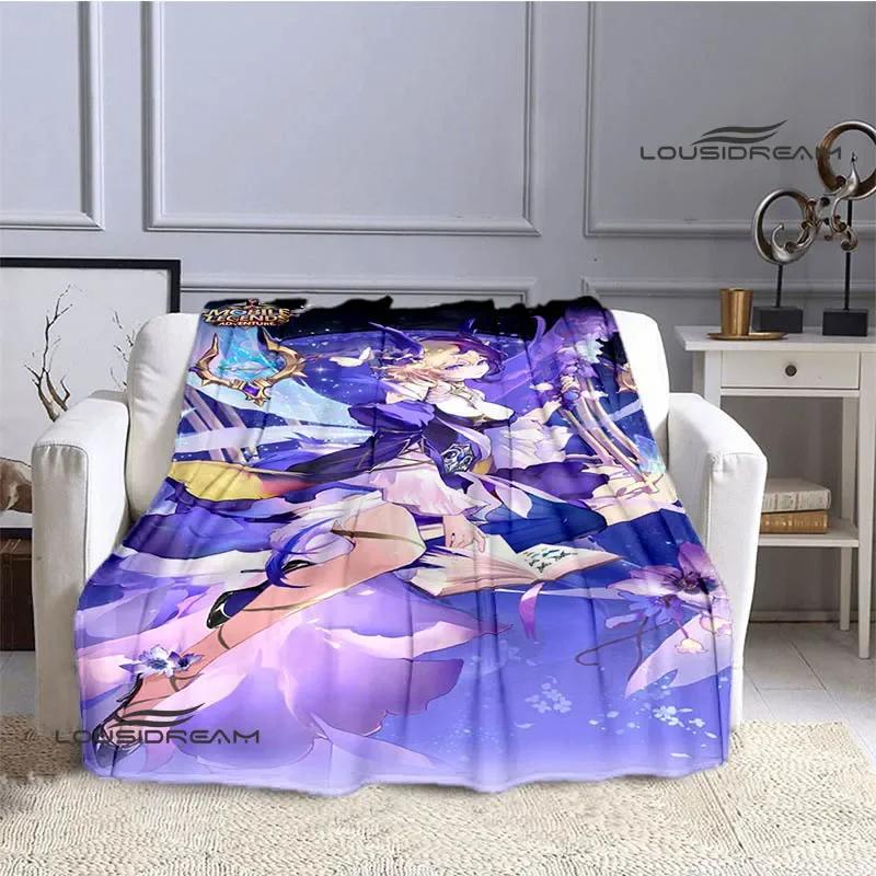 Mobile Legends Bang Bang Cartoon Printed Blankets Fashion Warm Flange Blanket Home Travel Blanket Bed Linings Birthday Gift