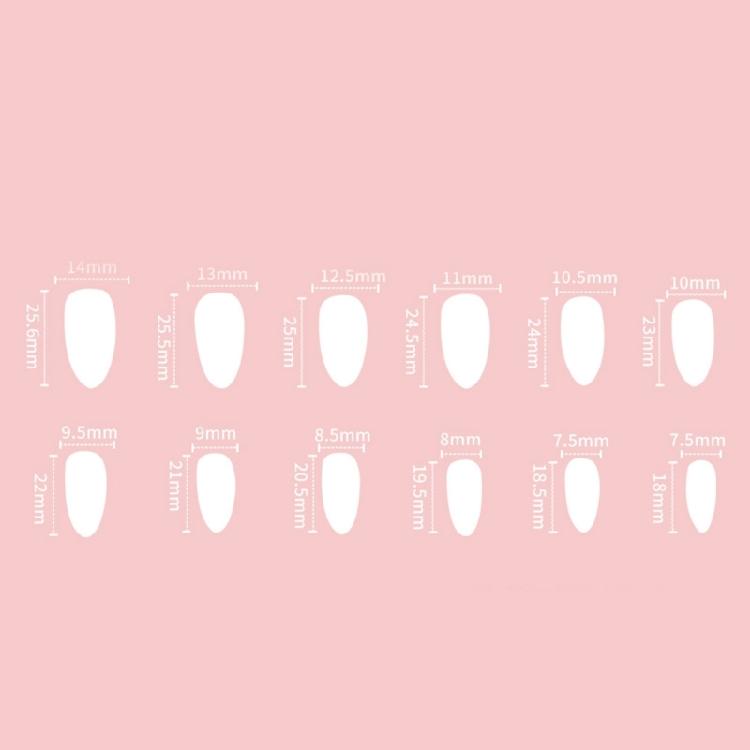 Valentine's Day Nail Press On Nail With Fruit Designs French Style Fashionable Stick On Nail for Parties and Daily Wear