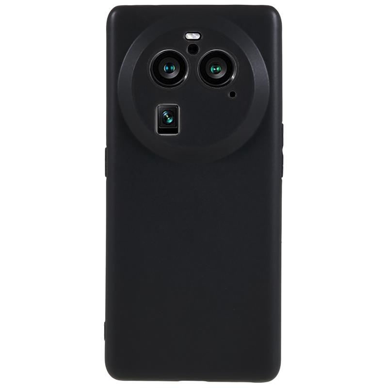 

For Oppo Find X6 Pro Glossy Phone Case Soft TPU Scratch-resistant Phone Cover Black