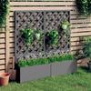 VidaXL Trellis Planters 2 Pcs Grey 65x33x135 Cm WPC 3154899