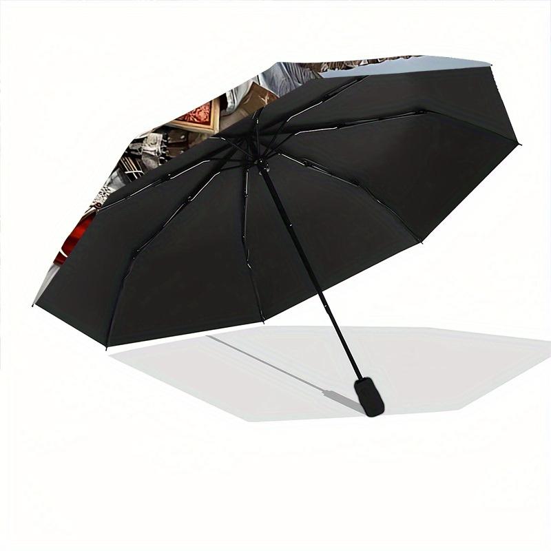 1pc Assassin's Creed Self-Folding Umbrella, 8-Bone Compact Travel Umbrella, Durable Plastic And Iron Frame110