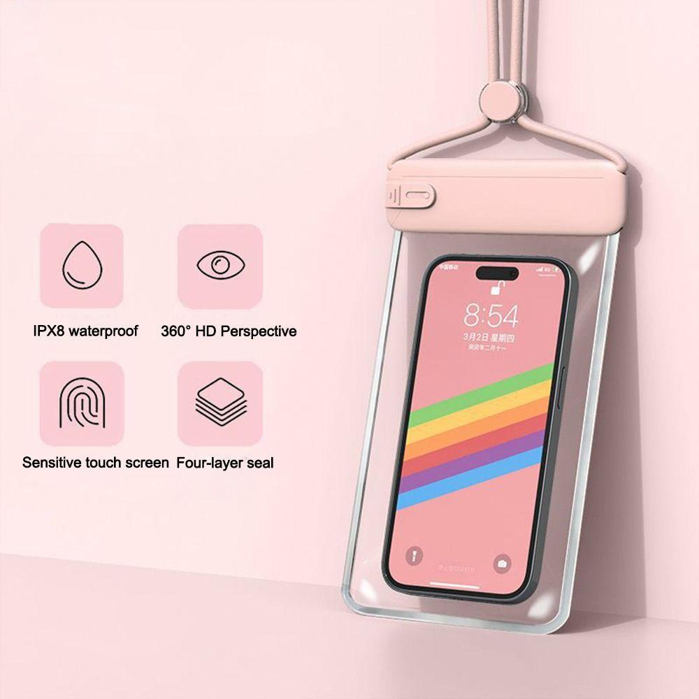 

Прозрачный водонепроницаемый чехол для телефона с сенсорным экраном до 7,2 дюймов, чехол для телефона со шнурком, чехол для мобильного телефона для плавания и дайвинга