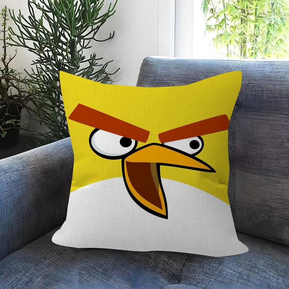 Animation A-A-Angry Birds Cartoon Cushion Cover Inches Farmhouse Decor Home Throw Pillow Covers For Couch Decorations