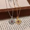 Mermaid Princess Clover Necklace for Women, Light Luxury Niche High-End Design Pendant Accessory, Collarbone Chain