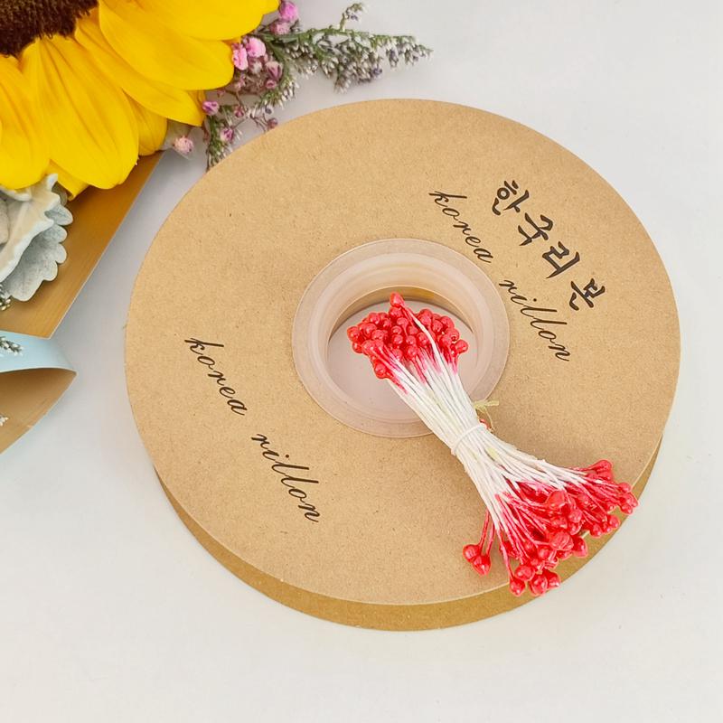 Handmade Green Floral Stem #2 with Glue-Wrapped Iron Wire for DIY Bouquets