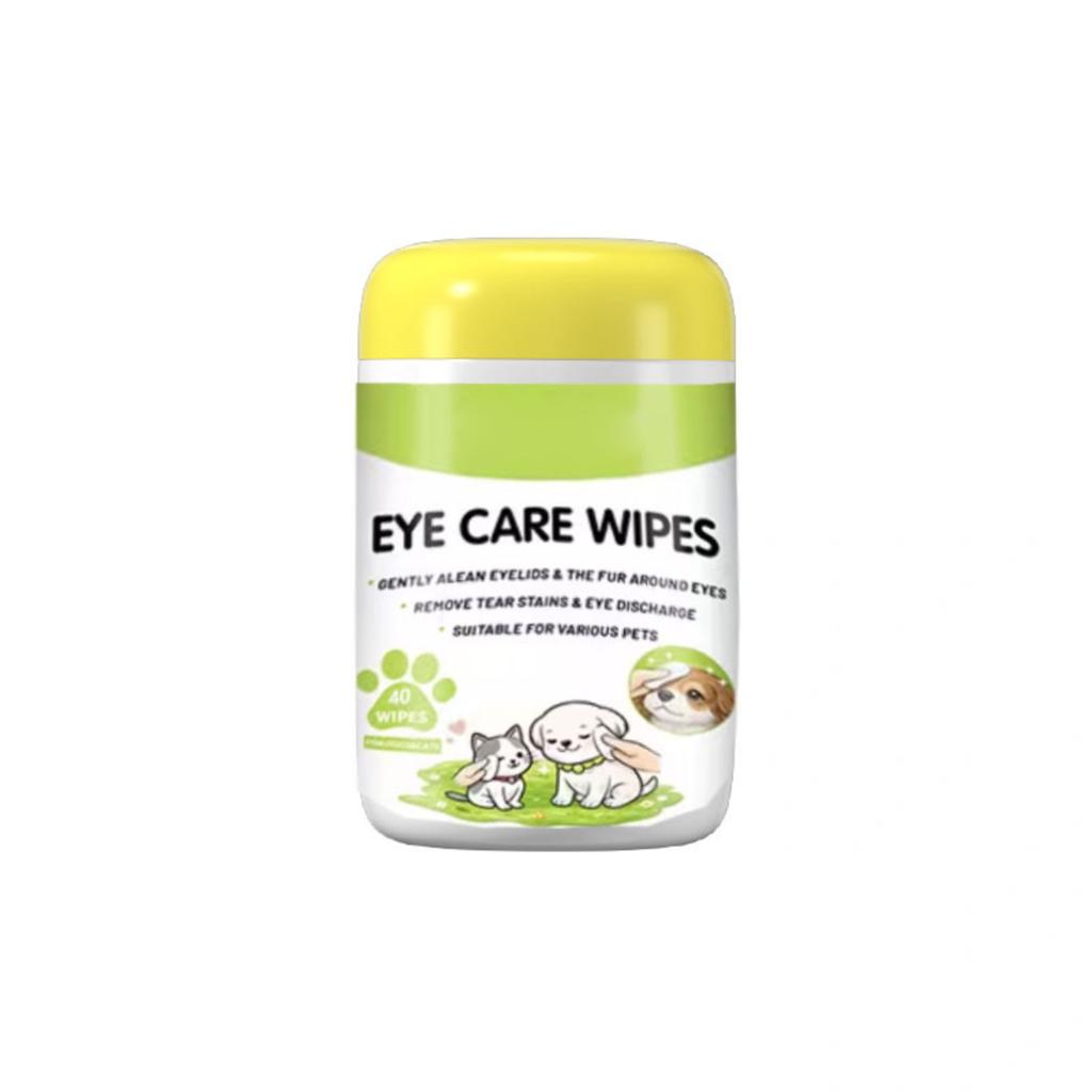 Pet Eye Care Wipes for Dogs Cats Rabbits Hamsters Horses Gentle Cleaning of Eyelids and Fur Around Eyes Removes Tear Stains and Eye Discharge