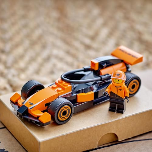 LEGO City F1(Juguete educativo de bloques de coche de carreras y piloto RMcLaren 6789, minicoche 60442