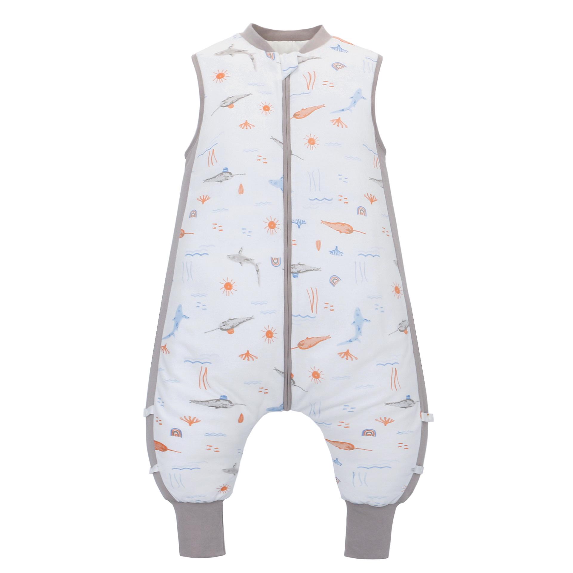 

Осенне-зимний детский спальный мешок без рукавов с ножками для предотвращения падения ребенка с ног детский спальный мешок 2.5Tog M/80(1-2) серый