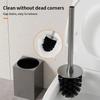 1pc Toilet Brush Metal Shell Wall-Mounted Toilet Brush Holder No Dead Angle Home Cleaning Tools Bathroom Accessories