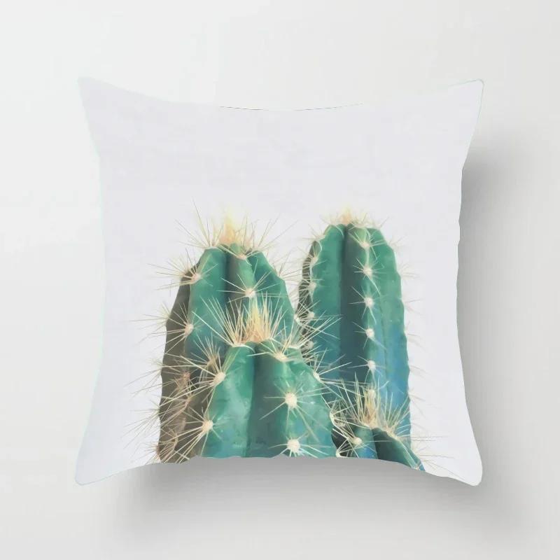 The Square Cushion Of The Cactus Pattern Is Used For Office Chairs For Home Decoration Simple Pillow Case Pillows Decor Home