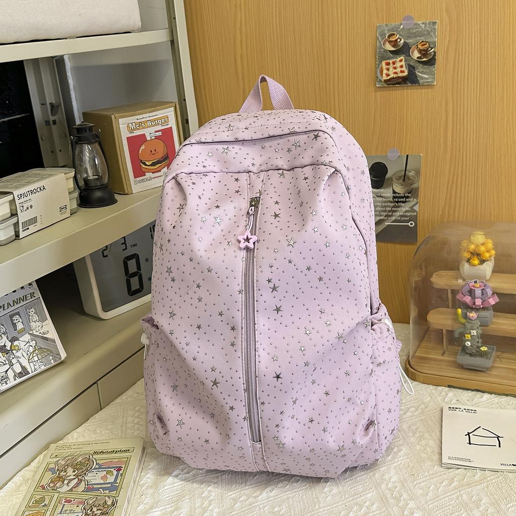 Schoolbag Spring New Schoolbag Female Korean Ins Sweet Stars Girl Heart Travel Backpack High Value Mori Backpack