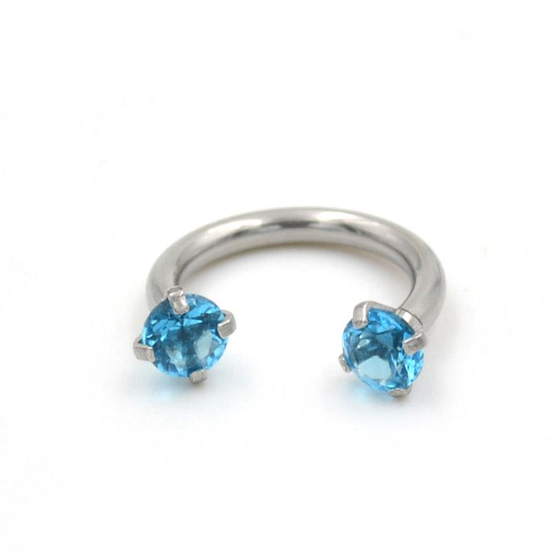 Titanium Hinged Segment Double Diamond U Shape Nose Ring Clicker Ear Cartilage Tragus Helix Lip Body Piercing Fashion Jewelry