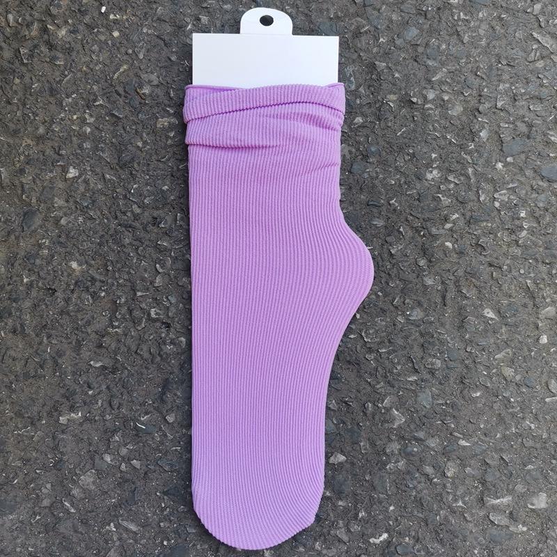 Spring/Summer Breathable Cotton Socks: Thin, Anti-Pilling, Seamless Postpartum Comfort, Solid Color, Casual Fashion