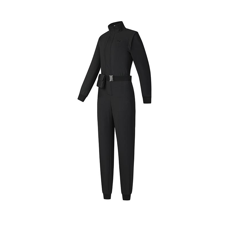 FILA 2025 Q1 Casual Versatile Woven Jumpsuit Women jumpsuit Deep-Black A11W515708FBK