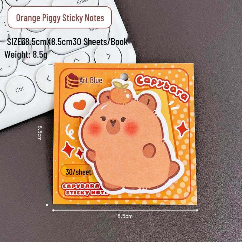 Capybara Alien Reusable Sticky Note Pad - Cute Capybara Design for Students
