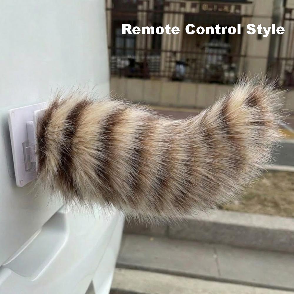 Fluffy Car Wagging Moving Tail Rechargeable Motorcycle Tail Ornament All Vehicles