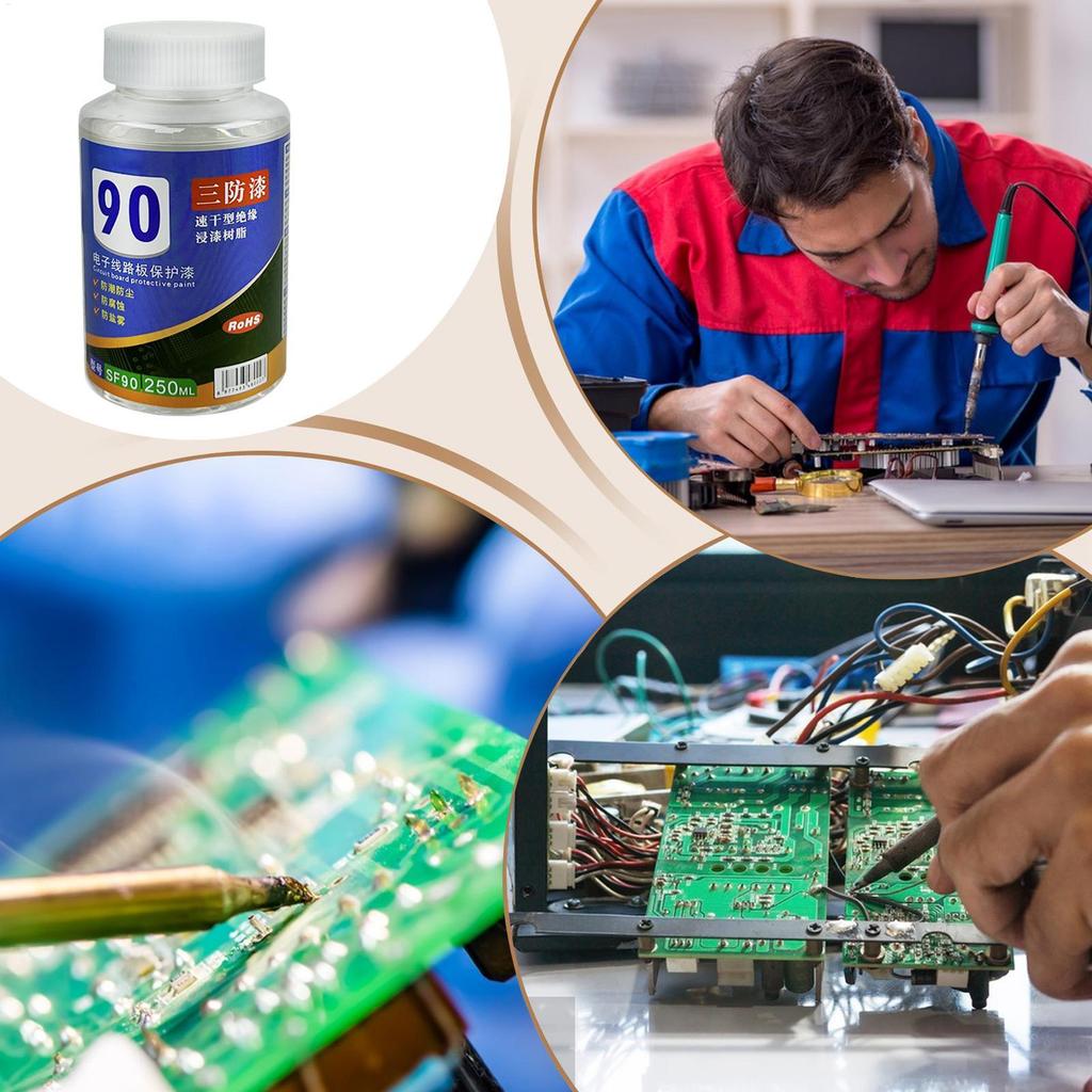 100ml/250ml Clear Conformal Coating Waterproof Protective Paint for Circuit Board, PCB, LED, Automotive Electronics Repair