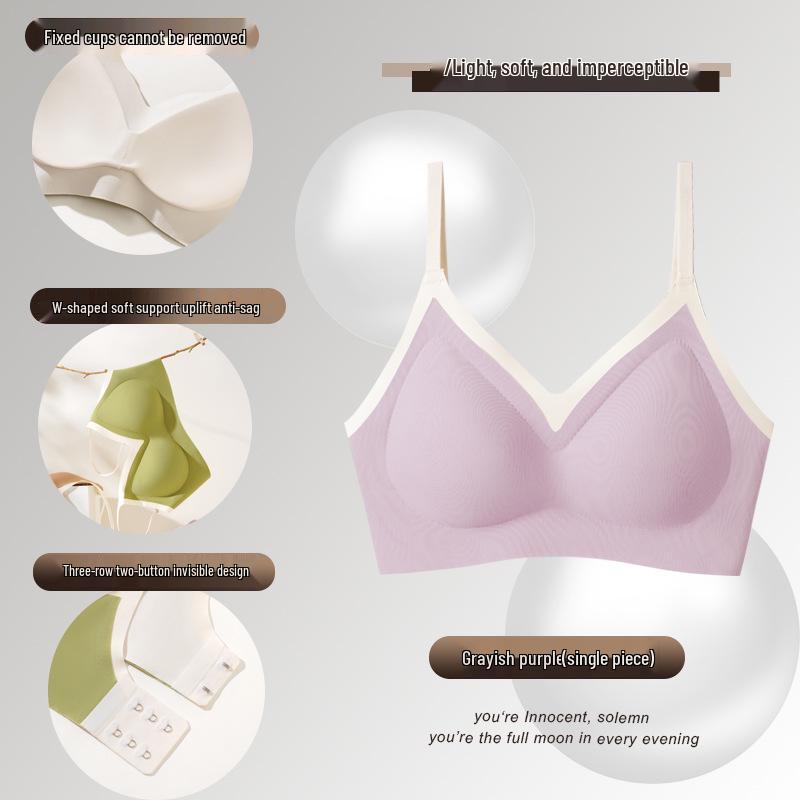 

Бесшовный бюстгальтер без косточек с эффектом пуш-ап для женщин - Летний тонкий стиль, Предотвращающий провисание, Большой размер, Красивый дизайн спинки 2XL for 136-150 lbs