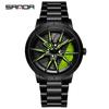 Sanda Men's Trendy Waterproof Quartz Watch with Cool Wheel Design