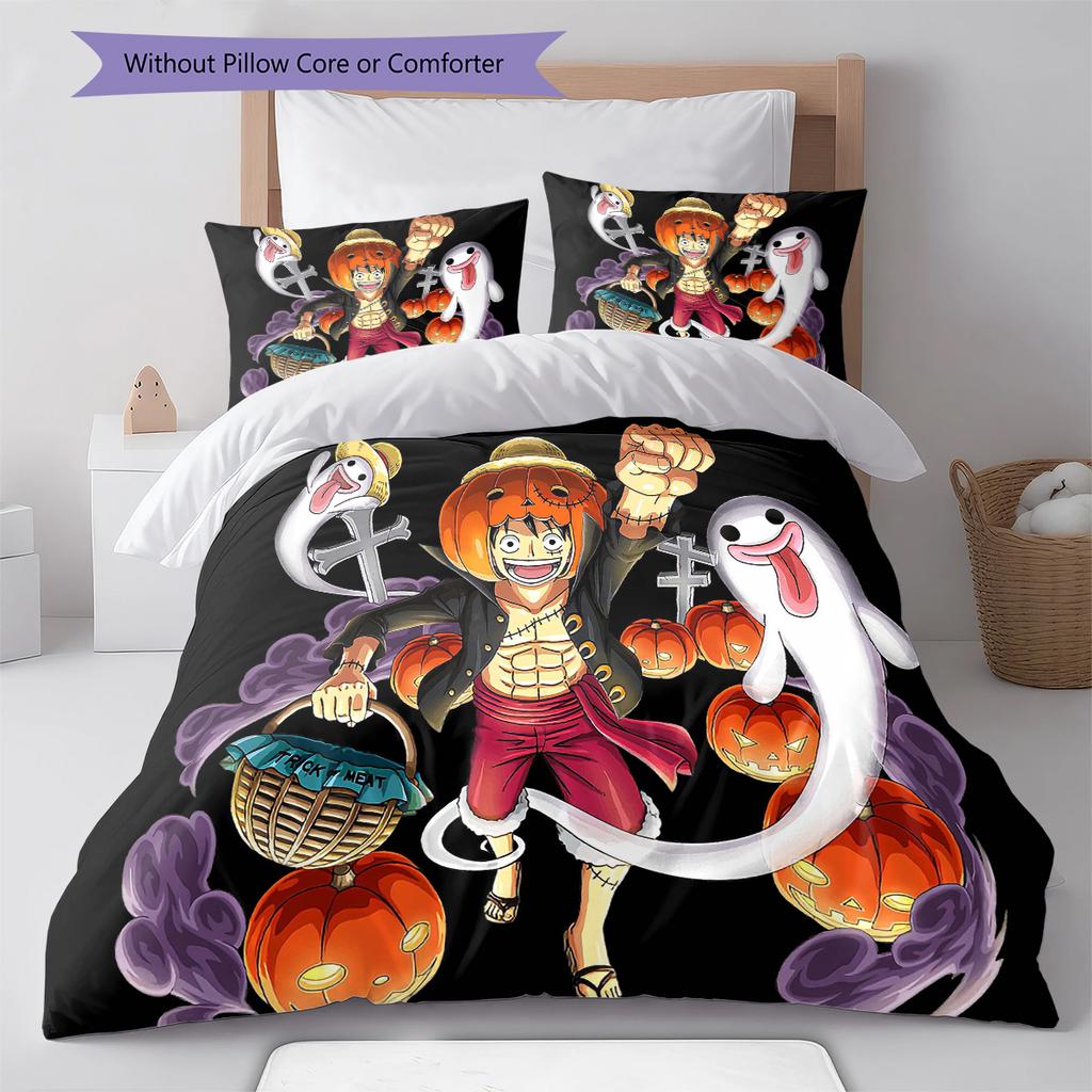 Cartoon Pattern Bedding Quilt Set Quilt Cover Pillowcase Home Decoration Birthday Gift (1 * Duvet Cover + 2 * Pillowcase, Without Core)