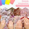 Scene Sticker Book Stress Relief 3D Sticker Scene Set Stimulate Imagination 3D Miniature Landscaping Books for Children Birthday