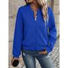 Spring and Autumn Women's New Fashion Checkered Zipper Round Neck Long Sleeve Coat for Women
