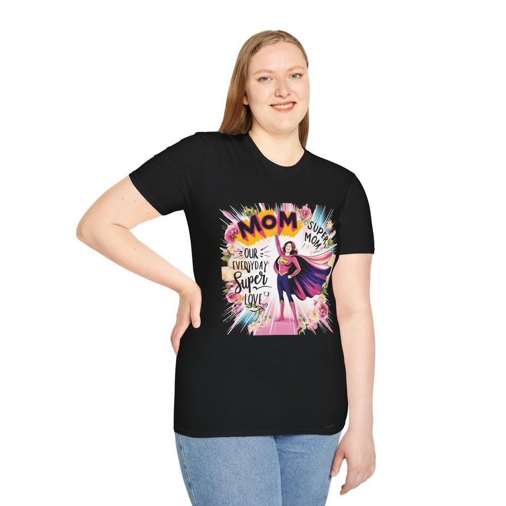 

Super Mom Unisex TShirt Mother#039;s Day Gift Softstyle Tee Mom Gift Shirt Unisex T-Shirt M