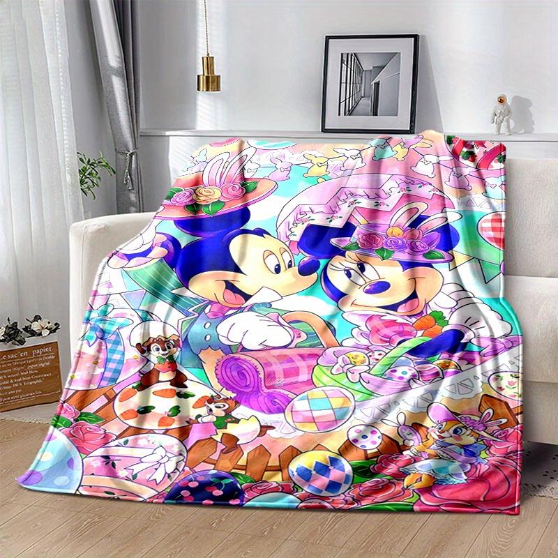 1pc, Mickey and Minnie (7) Home Decor Blanket: A Cozy Flannel Throw for Bedroom, Living Room, Travel, Camping, Car, Beach, Office Naps, Perfect Gift f