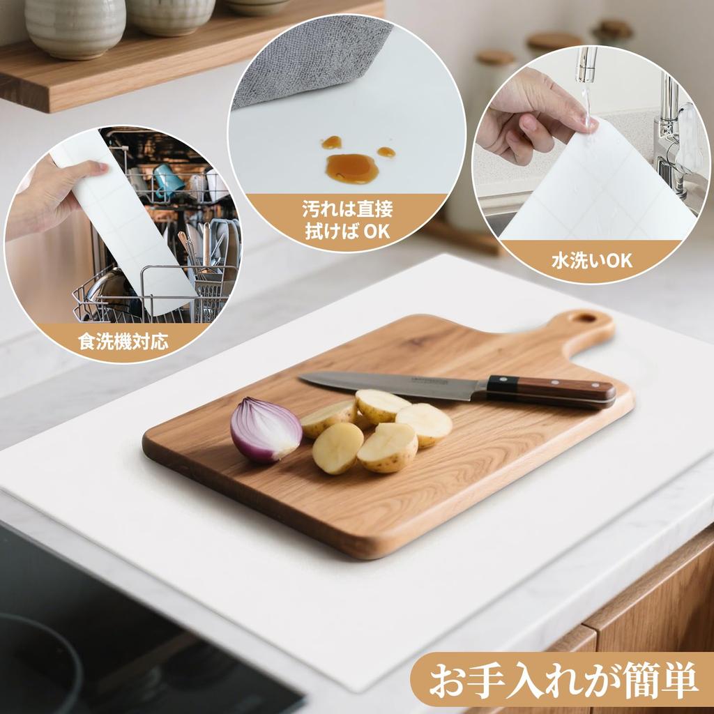 Toski Silikonová kuchyňská deska palce Pro umyvadlo z umělého mramoru Šok Umyvadlo Poškrábání Skvrna Žáruvzdorná až do Snadná do myčky x palce x 60 Bílá