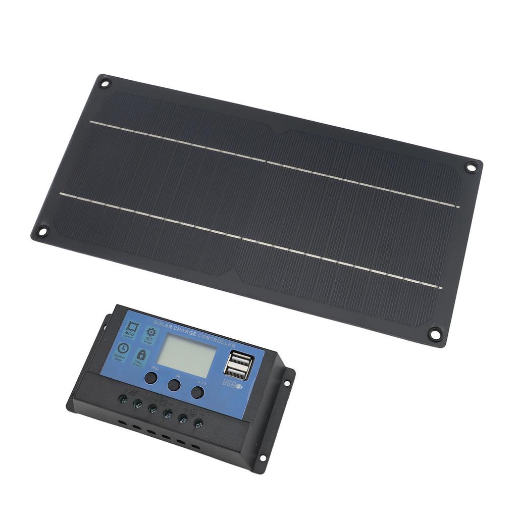 Solar Panel Kit 600W 18V Monocrystalline Silicon Solar Panel and 100A 12V 24V Charge Controller for RV Camping Outdoor