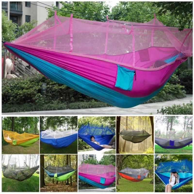 Premium Camping Double Person Travel Outdoor Tent Hammock Bed With Mosquito Net