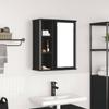 Bathroom Wall Cabinet with Mirror Black Oak Effect 50 x 21 x 60 cm