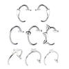 Not Piercing Lip Rings Punk Gothic Lip Jewelry Stainless Steel Texture Nose Rings Suitable for Everyday Wear or Parties