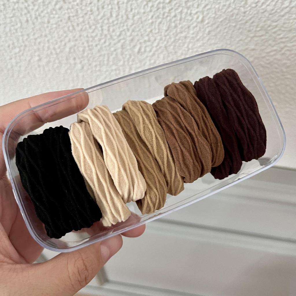 High Elasticity Durable Hair Tie - 2025 New Style Rubber Band with Leather Cover for High Ponytails