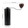 Manual Coffee Bean Grinder with Ergonomic Wood Crank 6 Core Conical Burr Digital Grinding Degree
