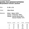 Thisisneverthat Gore Tex Windstopper Expedition Down Jacket Gt253gowhs02