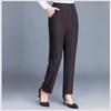 Women Winter Thickened Plush Warm Casual Pants  High Waist Loose Striped Trousers 6XL