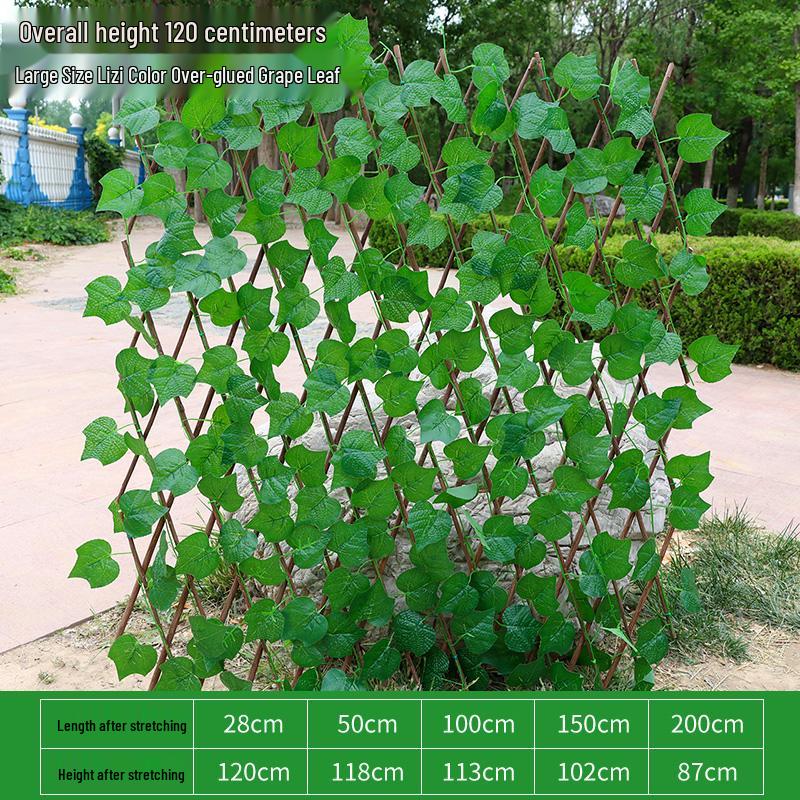 Retractable Wooden Picket Fence for Outdoor Greenery and Balcony Decoration