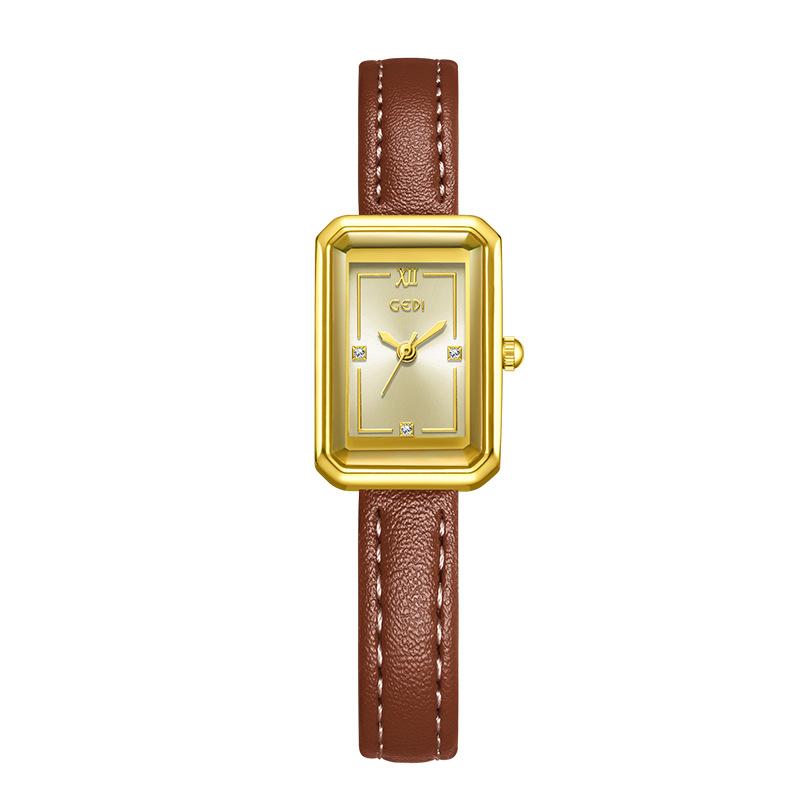 Small And Exquisite Student Watch, Niche High-End Small Sugar Cube Women'S Watch, High-Value Quartz Watch